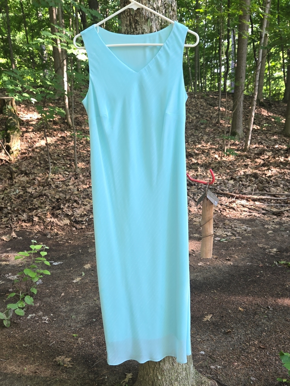 LAURA sleeveless V-Neck Maxi Dress in Light Blue With Jacket